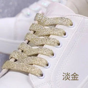 FnLune 8MM Glitter Shoelaces Colorful Flat Shoe laces - FnLune