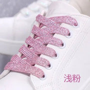 FnLune 8MM Glitter Shoelaces Colorful Flat Shoe laces - FnLune