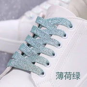 FnLune 8MM Glitter Shoelaces Colorful Flat Shoe laces - FnLune