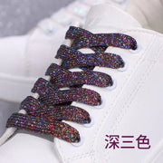 FnLune 8MM Glitter Shoelaces Colorful Flat Shoe laces - FnLune