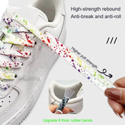 FnLune 8MM Rainbow Elastic laces Sneakers AF1 No tie Shoelaces - FnLune