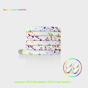 FnLune 8MM Rainbow Elastic laces Sneakers AF1 No tie Shoelaces - FnLune