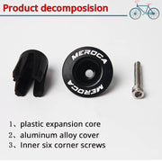 FnLune Bicycle Bar End Plug Road Mountain Bike Handlebar End Cap Aluminum Bicycle Handle Bar End Cap MTB Handlebar Plugs - FnLune