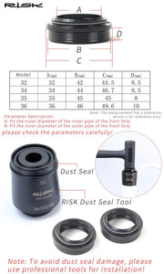 FnLune Bicycle Front Fork Dust Seal 32mm 34 35 36mm Dust Seal Foam Ring for Fox/Rockshox/Magura/X - fusion/Manitou Fork Repair Kits Parts - FnLune