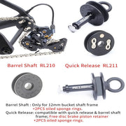 FnLune Bike Chain Clean Keeper Tool With Quick Release Lever For Barrel/12mm Bucket Shaft Frame Bicycle Chain Washing Holder - FnLune