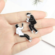 FnLune Black and White Punk Brooch - FnLune