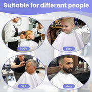 FnLune Black White Silicone Scarf Antistatic Hairdresser Apron - FnLune