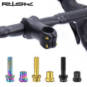 FnLune Carbon Stem Bolt & Nuts Kit M5x18/20mm Bicycle Titanium Bolts Road Bike Handlebar Table Bridge Screw Power Riser Pipe Fixed Nut - FnLune