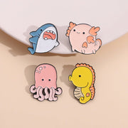 FnLune Cartoon Creative Sea Life Brooch - FnLune