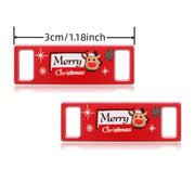 FnLune Christmas Old Man Elk Shoelaces Buckle Shoe Decorations Sneaker - FnLune