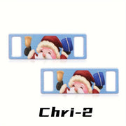 FnLune Christmas Old Man Elk Shoelaces Buckle Shoe Decorations Sneaker - FnLune