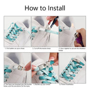 FnLune Colorful buckle No Tie Shoelaces Adults Kids - FnLune