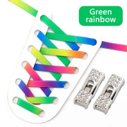 FnLune Colorful buckle No Tie Shoelaces Adults Kids - FnLune