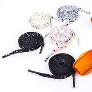 FnLune Colorful Dot Shoelaces Cartoon Printing Fashion Unisex Flat Shoe Laces - FnLune