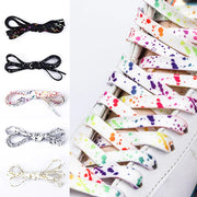 FnLune Colorful Dot Shoelaces Cartoon Printing Fashion Unisex Flat Shoe Laces - FnLune