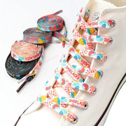 FnLune Colorful Fruit Shoelaces for Sneakers Fabric Flat Shoe laces - FnLune