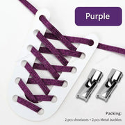 FnLune Cross Lock Shoelaces Without ties Rainbow Elastic Lace - FnLune