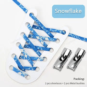 FnLune Cross Lock Shoelaces Without ties Rainbow Elastic Lace - FnLune