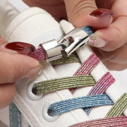 FnLune Cross Lock Shoelaces Without ties Rainbow Elastic Lace - FnLune