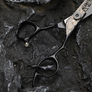 FnLune Damascus Pattern Professional Hair Salon Scissors Cut Barber - FnLune