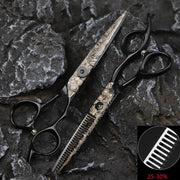 FnLune Damascus Pattern Professional Hair Salon Scissors Cut Barber - FnLune