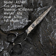 FnLune Damascus Pattern Professional Hair Salon Scissors Cut Barber - FnLune