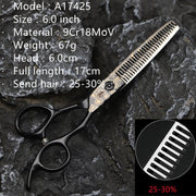 FnLune Damascus Pattern Professional Hair Salon Scissors Cut Barber - FnLune