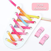 FnLune Elastic Laces Sneakers Colorful Press Lock Shoe laces without ties - FnLune