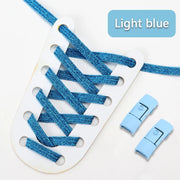 FnLune Elastic Laces Sneakers Colorful Press Lock Shoe laces without ties - FnLune