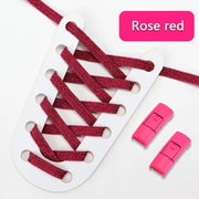 FnLune Elastic Laces Sneakers Colorful Press Lock Shoe laces without ties - FnLune