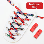 FnLune Elastic Laces Sneakers Colorful Press Lock Shoe laces without ties - FnLune