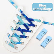 FnLune Elastic Laces Sneakers Colorful Press Lock Shoe laces without ties - FnLune