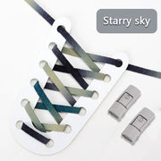 FnLune Elastic Laces Sneakers Colorful Press Lock Shoe laces without ties - FnLune