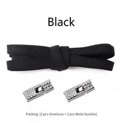 FnLune Elastic Laces Sneakers Diamond Cross Locks Shoelaces Without ties - FnLune