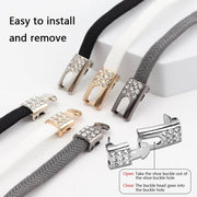 FnLune Elastic Laces Sneakers Diamond Cross Locks Shoelaces Without ties - FnLune