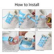 FnLune Elastic Laces Sneakers Diamond Cross Locks Shoelaces Without ties - FnLune