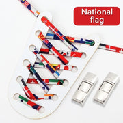 FnLune Elastic laces Sneakers Lock Shoe laces without ties Kids Adult Flat No Tie Shoelaces Rainbow Glitter Shoelace Shoes Accessories - FnLune