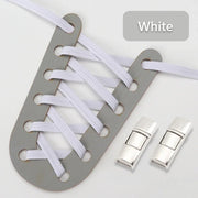 FnLune Elastic laces Sneakers Lock Shoe laces without ties Kids Adult Flat No Tie Shoelaces Rainbow Glitter Shoelace Shoes Accessories - FnLune