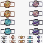 FnLune Exclusive Mold Glitter Gems Shoelaces Buckle Shoes Decorations Sneaker Kits Metal Lace Buckle Stylish AF1 Iron Buckle - FnLune