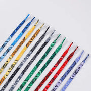 FnLune Fashion Colorful Shoelaces Creative Unisex Flat Canvas Sneakers AF1 Flat Shoes Laces - FnLune