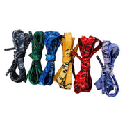 FnLune Fashion Colorful Shoelaces Creative Unisex Flat Canvas Sneakers AF1 Flat Shoes Laces - FnLune