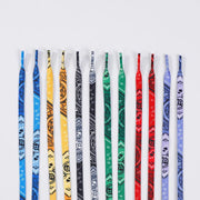 FnLune Fashion Colorful Shoelaces Creative Unisex Flat Canvas Sneakers AF1 Flat Shoes Laces - FnLune