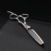 FnLune FnLune 6.0 Tungsten Steel Top Silver Professional Hair Salon Scissors - FnLune