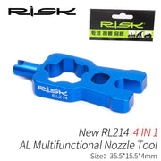 FnLune FnLune RISK 4 in 1 Bike Valve Core Wrench With 2 Presta Valve caps set Road Bicycle Valve Installation Removal Portable Repair Tool - FnLune