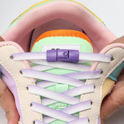FnLune Gradient Elastic Laces Sneakers Colorful Press Lock Shoelaces Without ties - FnLune