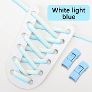 FnLune Gradient Elastic Laces Sneakers Colorful Press Lock Shoelaces Without ties - FnLune