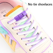 FnLune Gradient Elastic Laces Sneakers Colorful Press Lock Shoelaces Without ties - FnLune