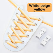 FnLune Gradient Elastic Laces Sneakers Colorful Press Lock Shoelaces Without ties - FnLune