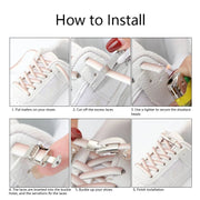 FnLune Gradient Elastic Laces Sneakers Cross Locks Shoelaces Without ties - FnLune