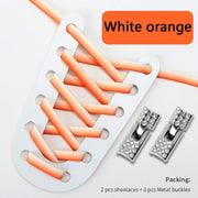 FnLune Gradient Elastic Laces Sneakers Diamond Cross Locks Shoelaces Without ties - FnLune